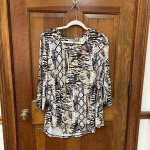 JM Collection Tunic Blouse - Size L